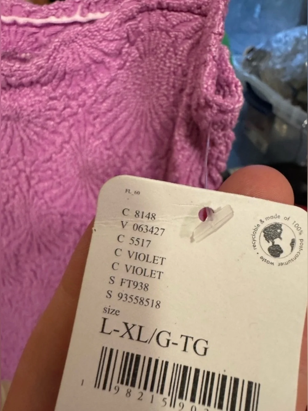 NWT Free People FP Intimately Love Letter Cami - violet purple pink - L/XL